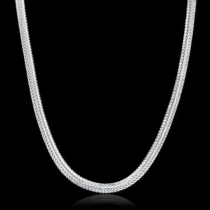 925 Sterling Silver Snake Chain Necklace — Noble Designer Jewelry for Women & Men, Wedding & Engagement Gift, 50/60cm