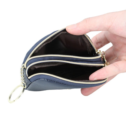 Senorita Genuine Leather Women’s Coin Purse – Double Zipper Small Wallet