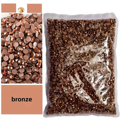 Jelly AB Resin Rhinestones 2-6mm — Non-Hotfix Flat Back Plastic Crystals & Strass Glitters, Large Pack