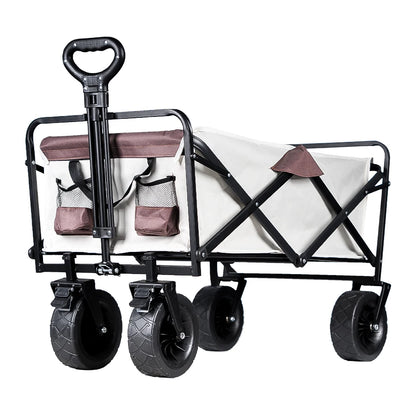 Heavy Duty Collapsible Folding Beach Wagon – Large-Capacity Portable Utility Cart for Garden & Camping