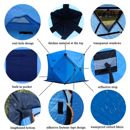 Easy Set-Up Winter Ice Fishing Tent – Portable Waterproof & Windproof Shelter for Ice Fishing