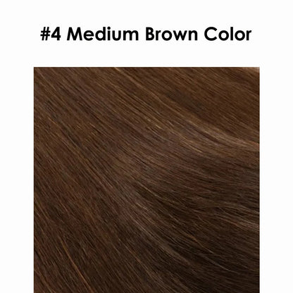 Virgin Human Hair 8x8 Inch Wefted Topper – 4x4 Inch HD Lace Base, Natural Black & Brown Hair Clips, Hairpiece for Women