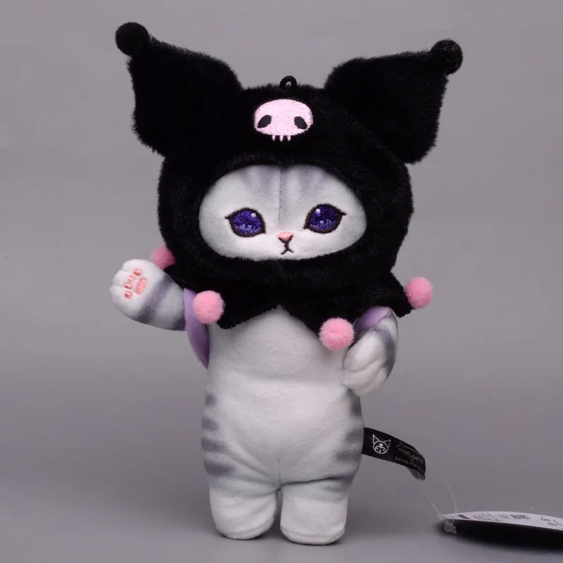 Cute Plush Shark Cat Keychain – Sanrio Kawaii Kuromi, Melody & Cinnamoroll Backpack Pendant Gift