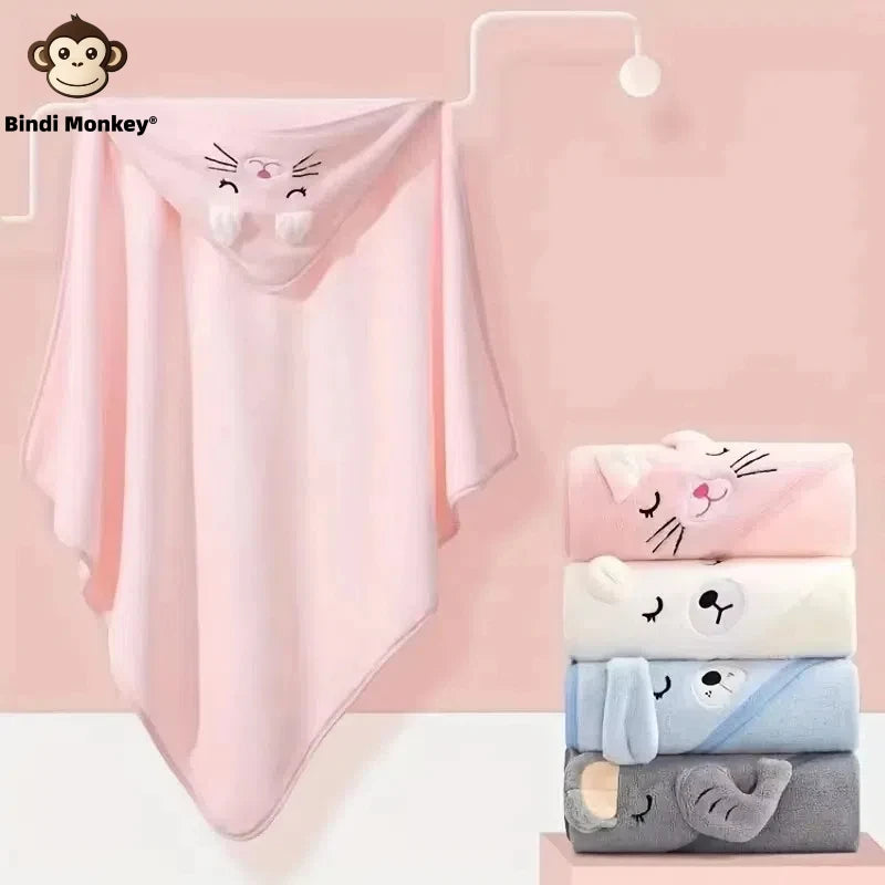 Animal Baby Bathrobe – Soft, Quick-Absorbent Hooded Coral Velvet Sleeping & Cuddle Robe for All Occasions