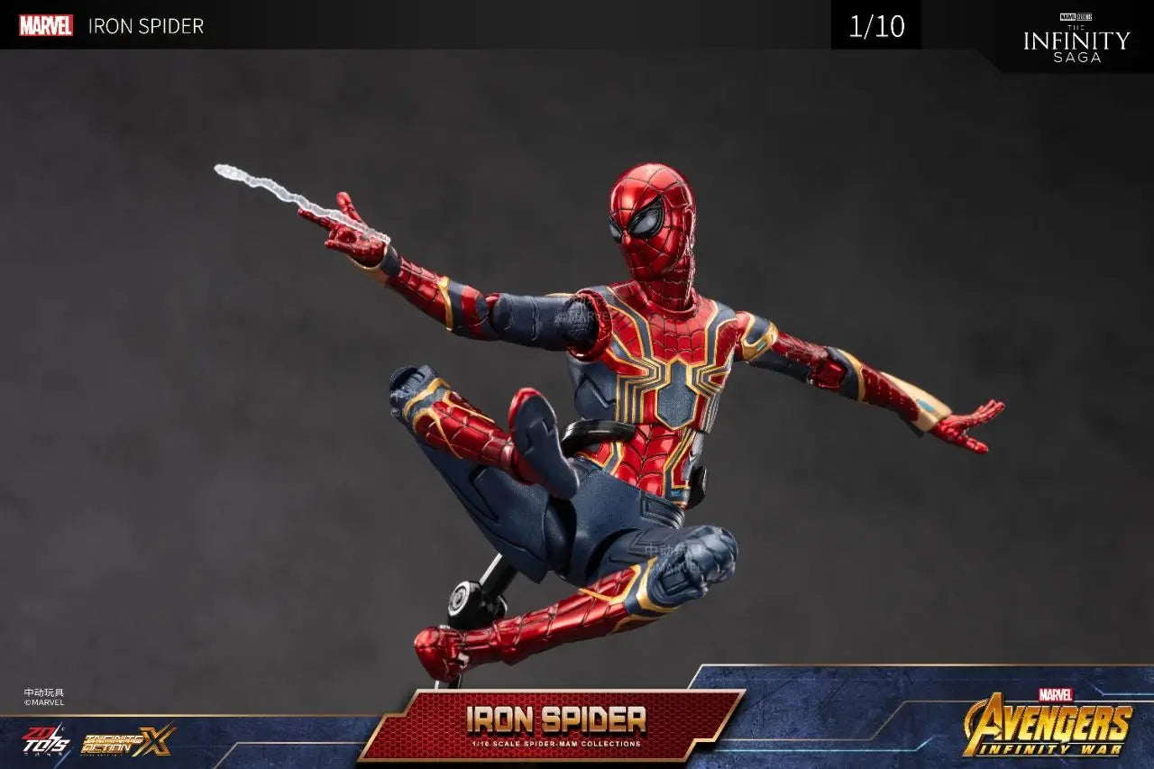 ZD Toys Spider-Man No Way Home 1/10 Action Figure – Peter Parker Gold Black Red Marvel Legends Collectible Toy