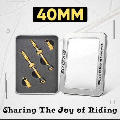 BUCKLOS Tubeless Presta Valves 40–100mm — Aluminum Alloy Bike Valve Stem for Road & MTB