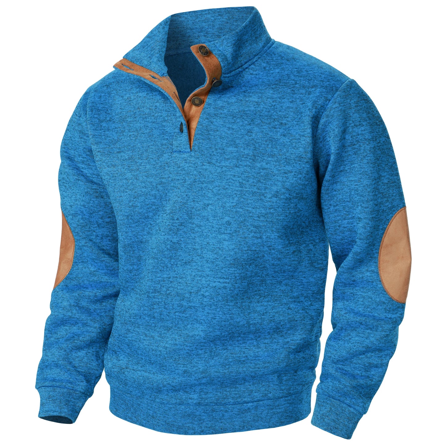 Men's Stand Collar Knit Sweater - Autumn Winter Long Sleeve Casual Knitted Pullover Top