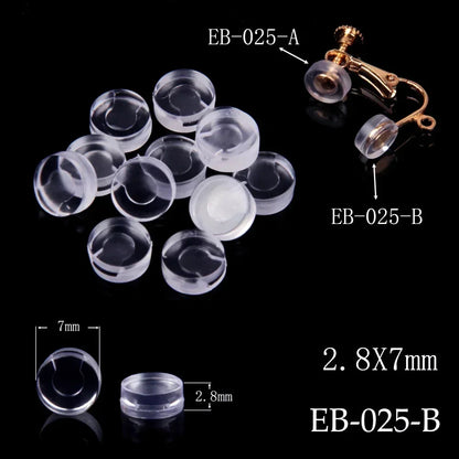 50–2000PCS Soft Silicone Earring Back Stoppers – Clear Rubber Stud Earring Safety Backs, DIY Jewelry Findings Accessories for Secure Fit