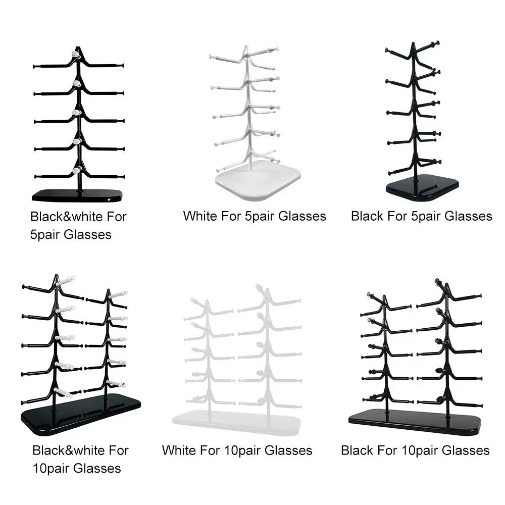 5/10 Pairs Glasses Display Stand – 5-Layer Sunglasses & Eyewear Organizer Rack, Space-Saving Frame Holder Tray