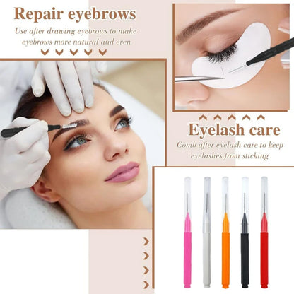 5/10/50PCS Mini Eyebrow & Lash Brushes – Disposable Bendable Brow Perm & Micro Eyelash Applicator Tools