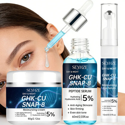 SEYHZE Facial Skincare Kit - Eye Essence, Moisturizing Cream & Serum for Deep Hydration, Skin Firming & Even Tone
