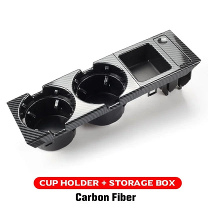 Double Hole Front Center Console Storage Box – Coin & Cup Holder for BMW E46 1999-2006 (51168217953)