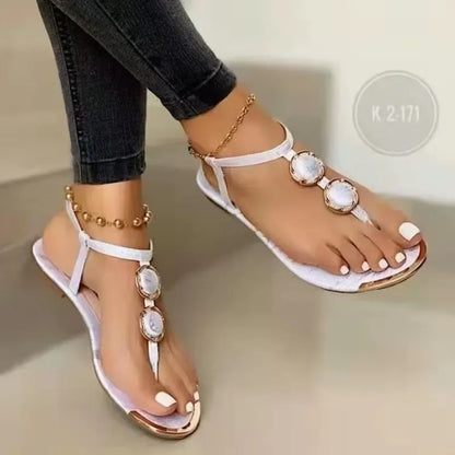 2024 Women’s Summer Casual Sandals – Flat Open-Toe Flip Flops, Luxury Fashion Daily Shoes