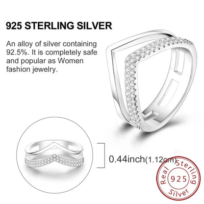 925 Sterling Silver Rings - Bow, Heart, Sun, Moon & Star Zircon Jewelry for Women, Birthday & Anniversary Gift