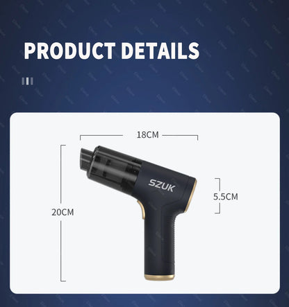 SZUK 18000PA Mini Portable Wireless Car Vacuum Cleaner – Powerful Handheld Cleaning Machine