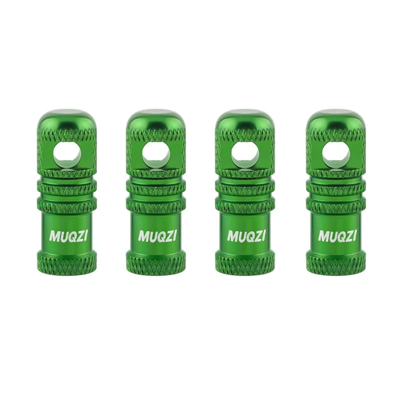 MUQZI 2/4PCS Presta Valve Caps with Core Remover — MTB Tubeless Tire Valve Stem Accessories