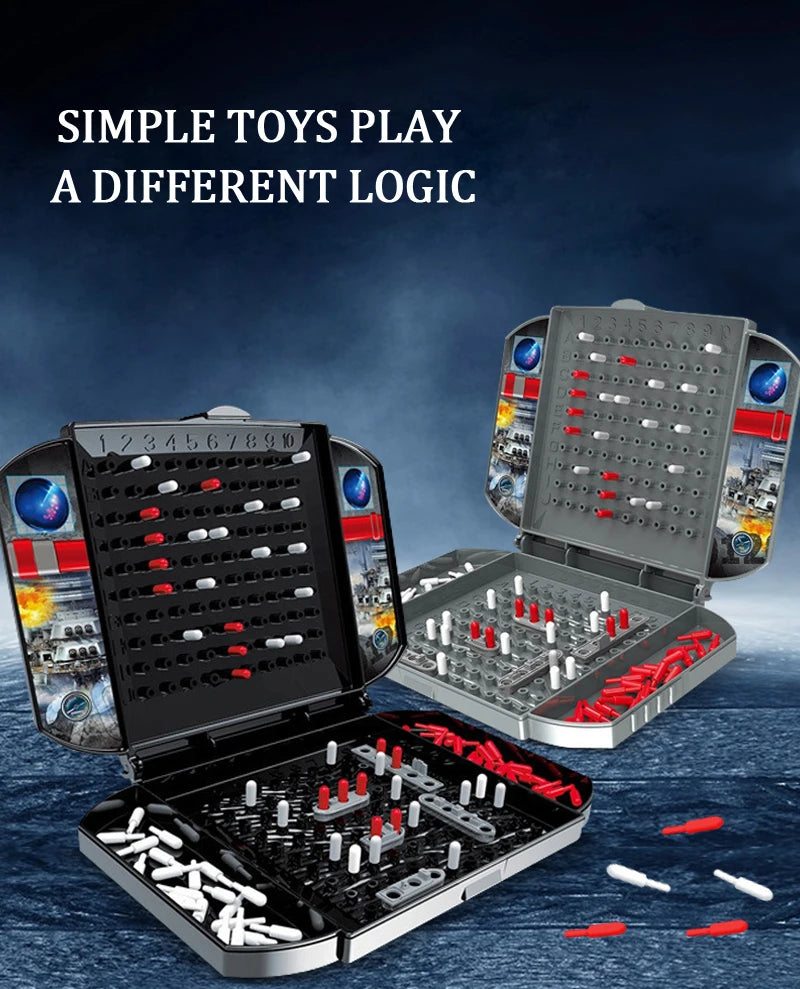 Children's Warship Sea Ship Board Game – Classic Two-Player Battleship Naval Combat Strategy Game for Kids