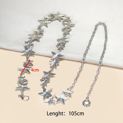 Designer Women’s Silver Waist Chain Belt – Retro Bohemian Ethnic Style for Skirts & Jeans