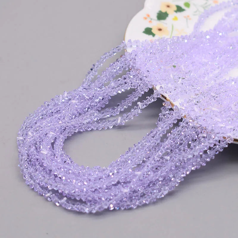 Yanqi Triangle Crystal Beads - 38 Colors 4mm Loose Glass Beads for DIY Jewelry Making Earrings Necklace Crafts