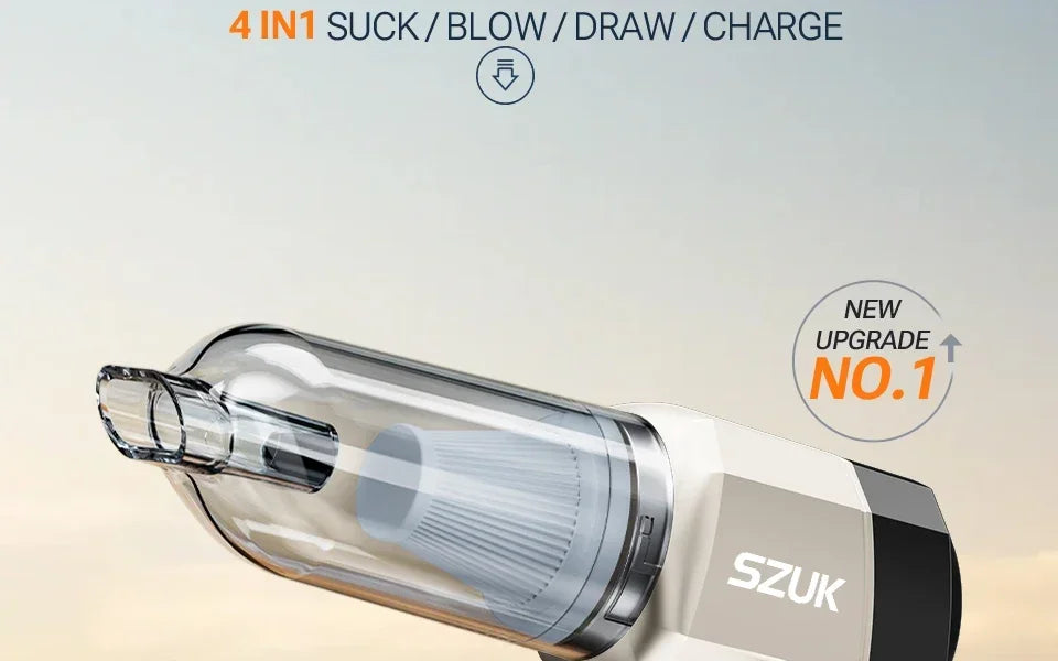 SZUK 9998700PA Car Vacuum Cleaner – Strong Suction Cordless Handheld Portable Cleaning Machine