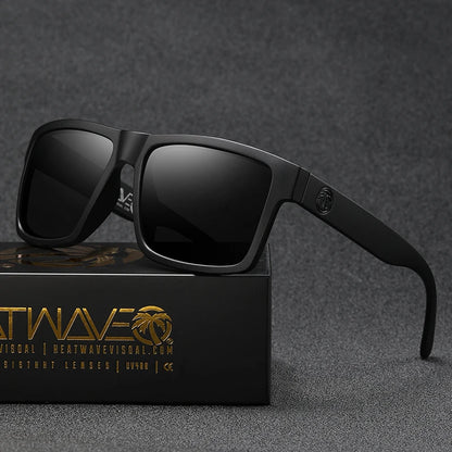 2024 New Heat Wave Luxury Polarized Sunglasses – Square Conjoined Lens, UV400 Protection for Men & Women