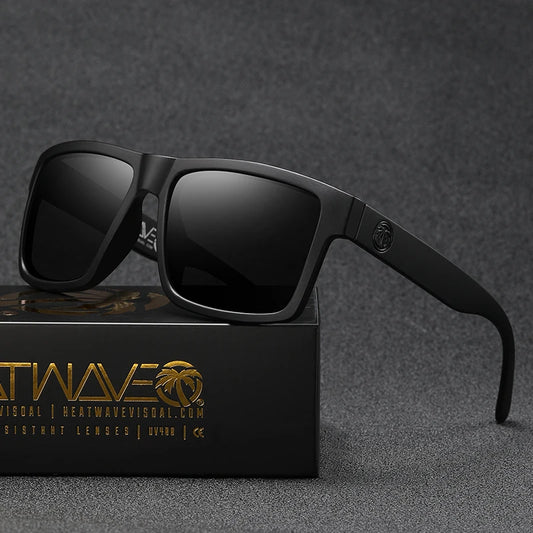 2024 New Heat Wave Luxury Polarized Sunglasses – Square Conjoined Lens, UV400 Protection for Men & Women