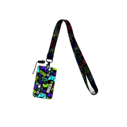 Gamer Card Holder Neck Strap Lanyard – Key, ID & Phone Badge Holder with Cool Hanging Rope