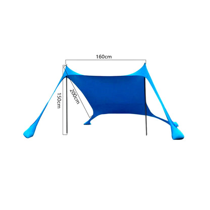 Outdoor Beach Tent Sun Shelter – Windproof UPF50+ Portable Camping Canopy for Family
