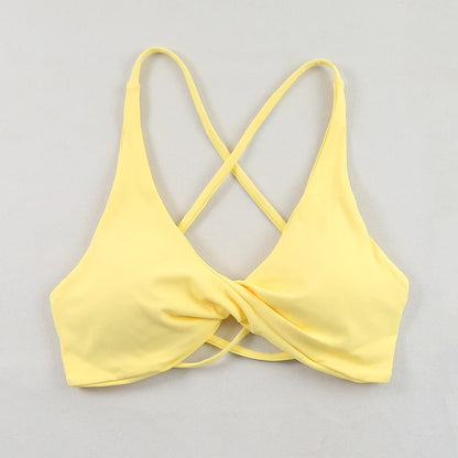Sexy Slim Shoulder Strap Sports Bra – High Stretch Comfortable Breathable Yoga & Gym Workout Underwear with Detachable Straps