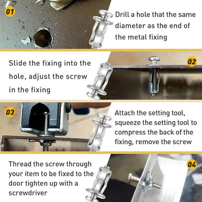 Petal Screw Jack Nuts & Expansion Plugs – Curtain Clamp, Rivet Lock Bolt, and Wall Fasteners