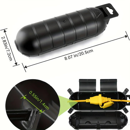 Water-Resistant Extension Cord Plug Safety Cover – Protective Electrical Connection Box for Indoor & Outdoor Use, Holiday Lights & Appliances