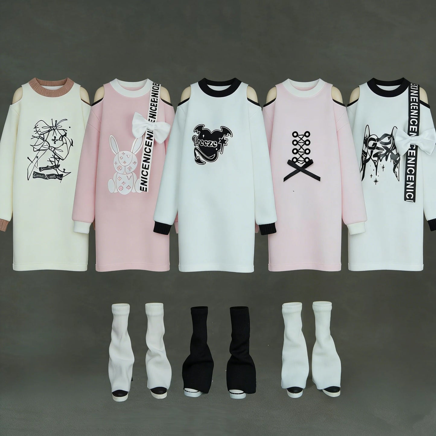 30cm Doll Clothes Set – Long Sleeve Shirt & Foot Covers for 1/6 OB/ST/FR/BB Dolls