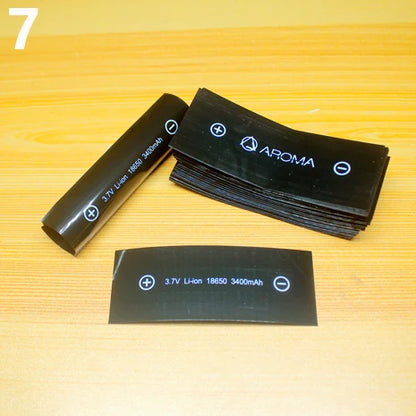 100pcs 18650 Lithium Battery Heat Shrink Wrap PVC Sleeves – Insulation Packaging Film for Battery Protection