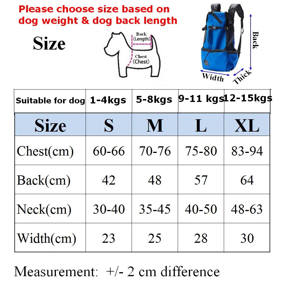 Breathable Hiking Pet Dog Carrier Backpack – Outdoor Travel Mesh Bag for Bicycle & Motorcycle