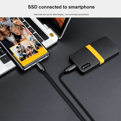 Kodak X200 Portable SSD: High-Speed USB 3.1 Type C External Drive - Available in 2TB, 1TB, 512GB, and 256GB Capacities for PS4, Laptop, MacBook, PC