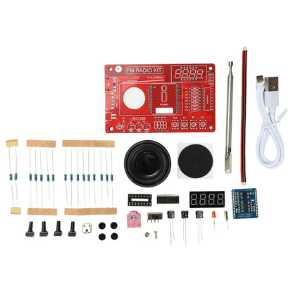 RDA5807 DIY FM Radio Kit - 87–108MHz Adjustable Frequency Digital Display Soldering Project for Electronics Practice