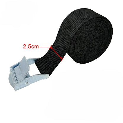 2pcs 4M Zinc Alloy Pressure Buckle Cargo Straps - Luggage & Car Tie-Down Tensioner Ratchet Belts