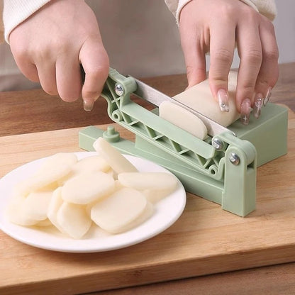 Stainless Steel Rice Cake Slicer - Mini Kitchen Tool for Quick Rice Cake Cutting
