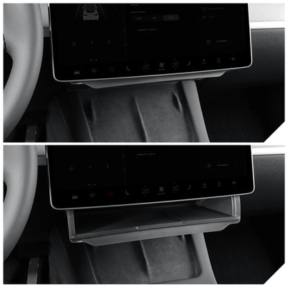 Tesla Model Y 2024 Car Storage Box – Hidden Organizer Tray Under Central Control Screen, Fits Model 3 2021-2022