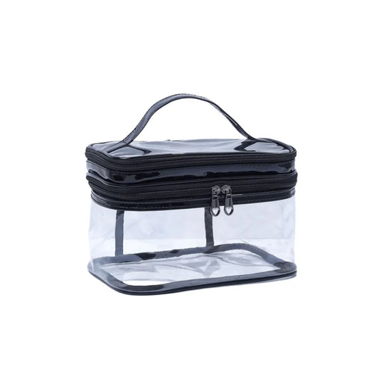 Korean Transparent Makeup Bag – Large Capacity Waterproof Toiletry Bag with Dry & Wet Separation, Portable Travel Cosmetic Storage