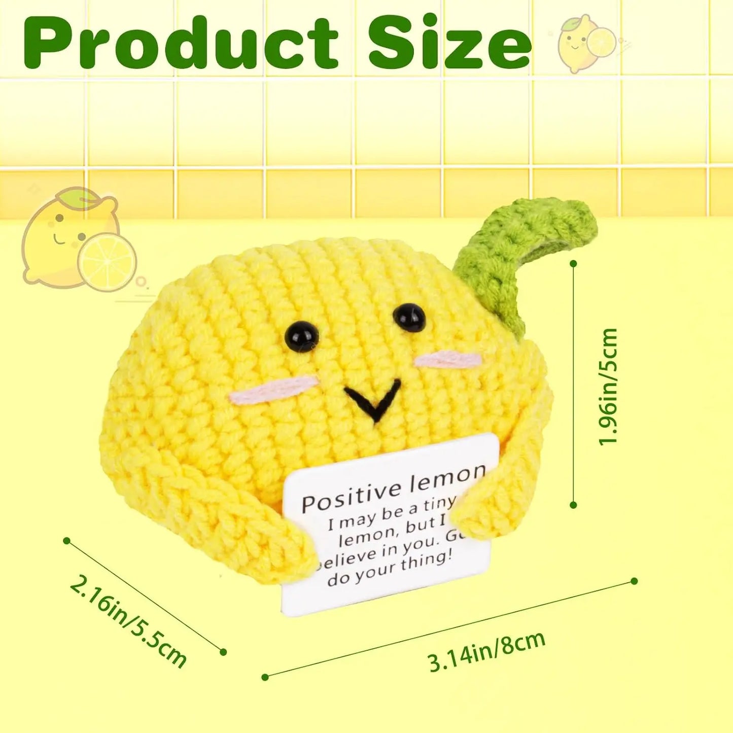 Positive Energy Crochet Doll — Handmade Knitted Plush Potato, Plant, Avocado, Bee & Animal Pocket Hug Emotional Support Gift