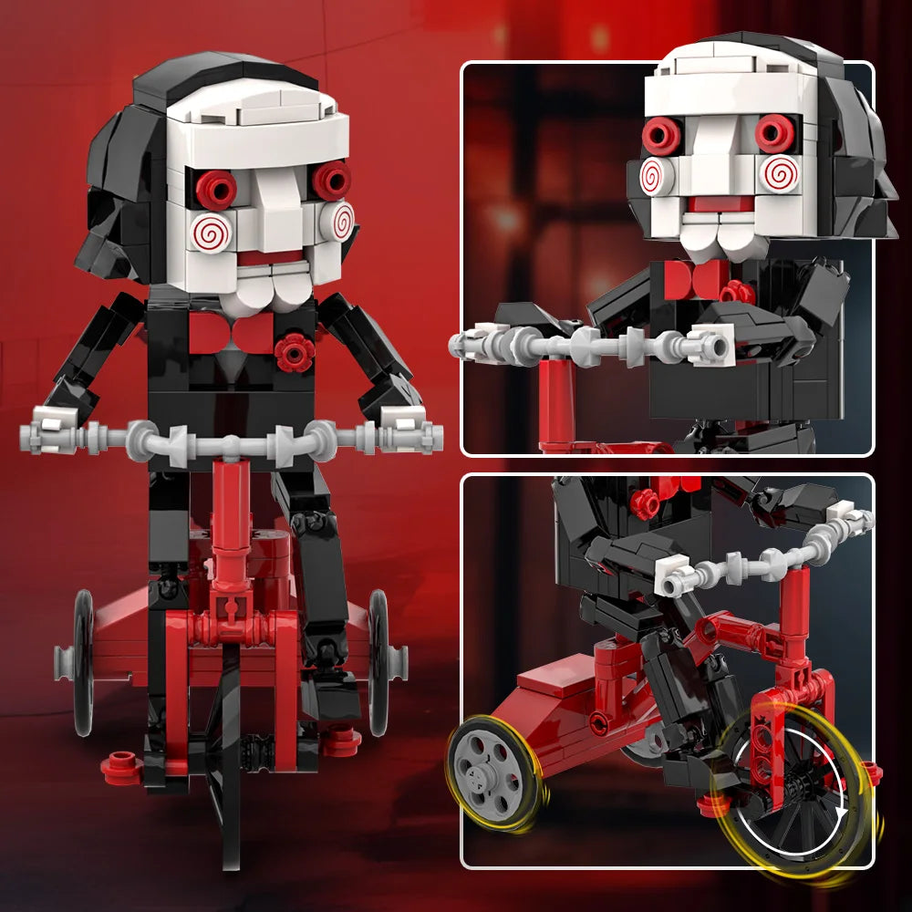 MOC Chainsaw Billy Doll Building Blocks — Horror Movie Action Figure Puzzle Toy | Adult & Kid Gift