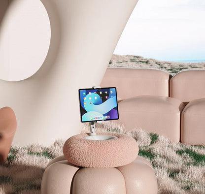 2024 Plush Pillow Phone and Tablet Stand - Adjustable Desktop Bracket for Live Streaming and Video Chats - Lazy Tablet Holder