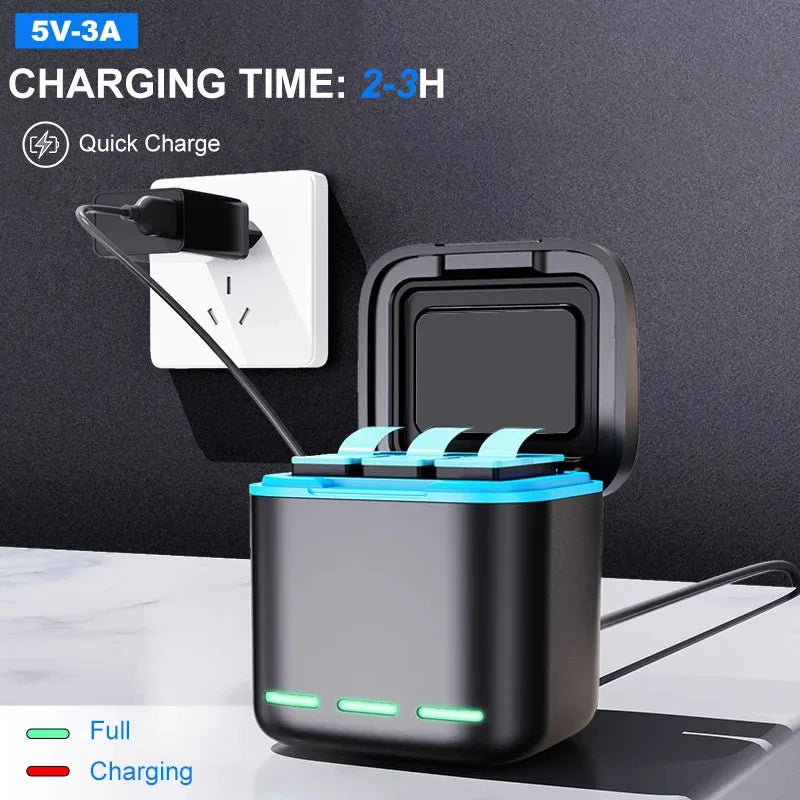 2000mAh Rechargeable Battery for GoPro Hero 11/10/9 — Li-ion Camera Battery Pack