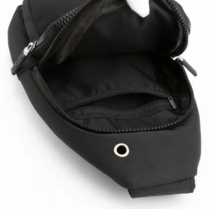 Women's Pure Color Nylon Chest Bag – Casual Shoulder & Crossbody Bag, Fashionable High-Quality Female Bag