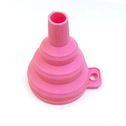 Mini Foldable Silicone Funnel - Collapsible Portable Funnel for Fuel, Oil, Beer & Kitchen Accessories