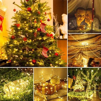 USB LED Fairy String Lights - 20M 200LED Copper Wire Garland for Christmas, Wedding & Outdoor Decor