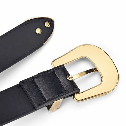 Vintage Carved Needle Buckle Belt — PU Leather Punk Hip Hop Rock Style Unisex Jeans Belt, Y2K Fashion Accessory
