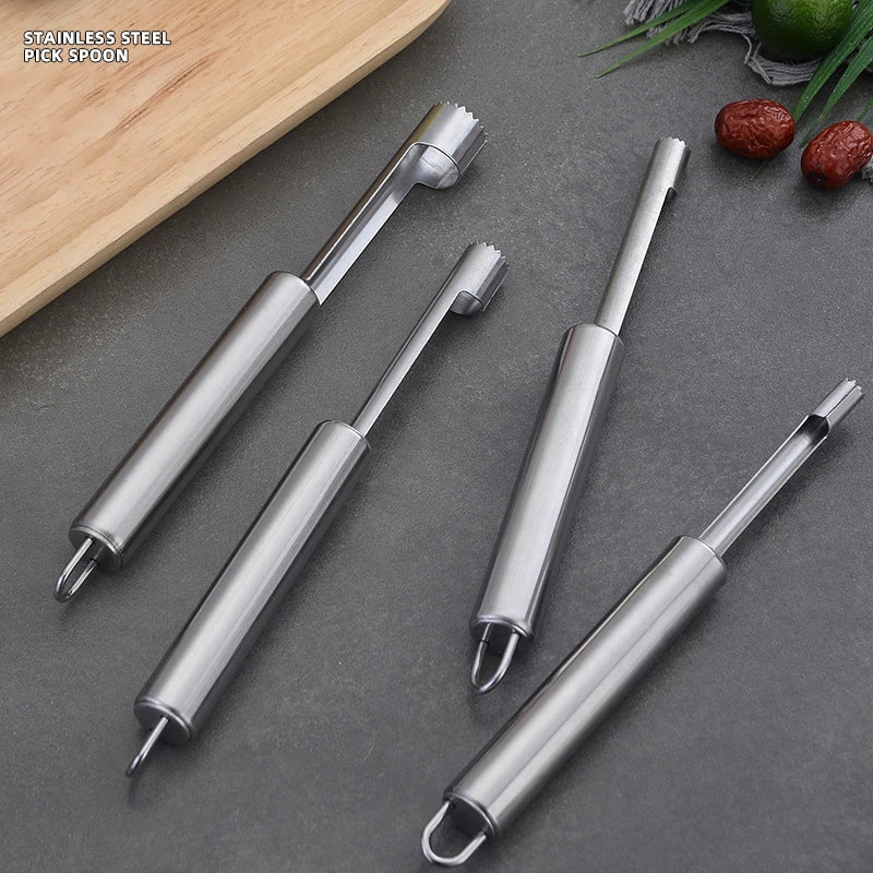 Stainless Steel Fruit Corer & Apple Seed Remover – Home Vegetable Tool for Pear, Red Dates, Hawthorn, and Kitchen Accessories