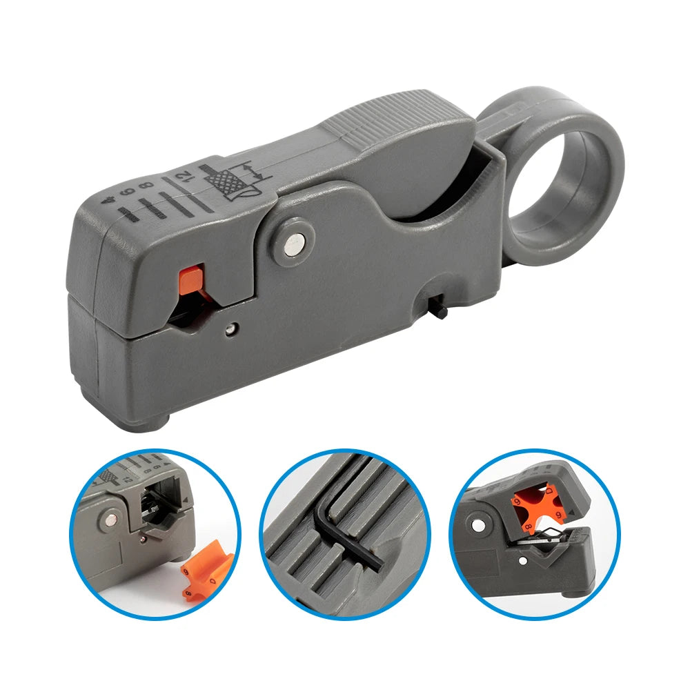 Wire Stripping Pliers - Stainless Steel Insulated Cable Stripper with Hex Wrench for Electrical Work